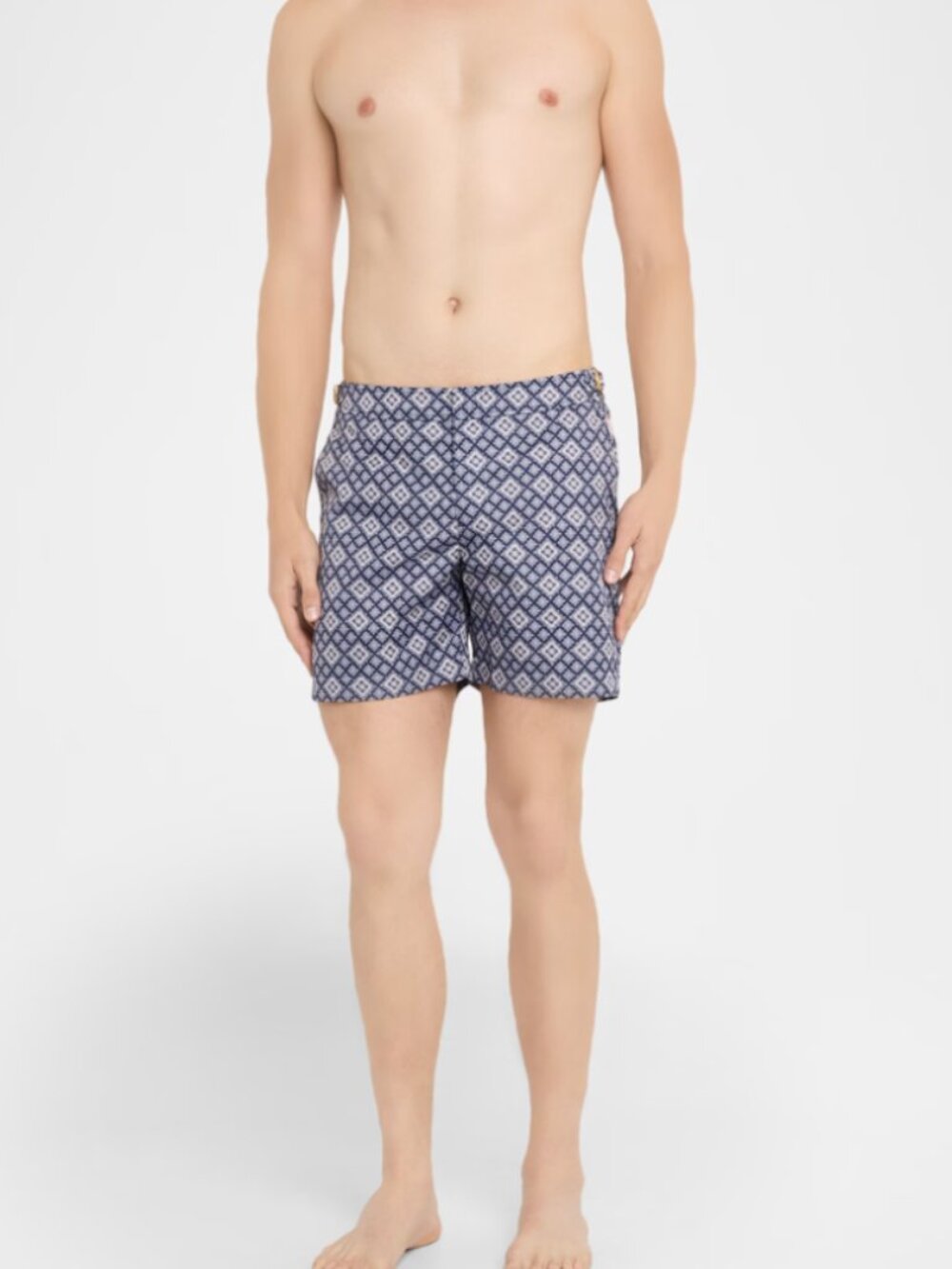 Orlebar Brown Bulldog Paisley Swim Shorts Size 31 Night Iris